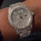Fully Iced Baguette Moissanite Hip Hop Rolex Bust Down Watch For Men Female customdiamjewel