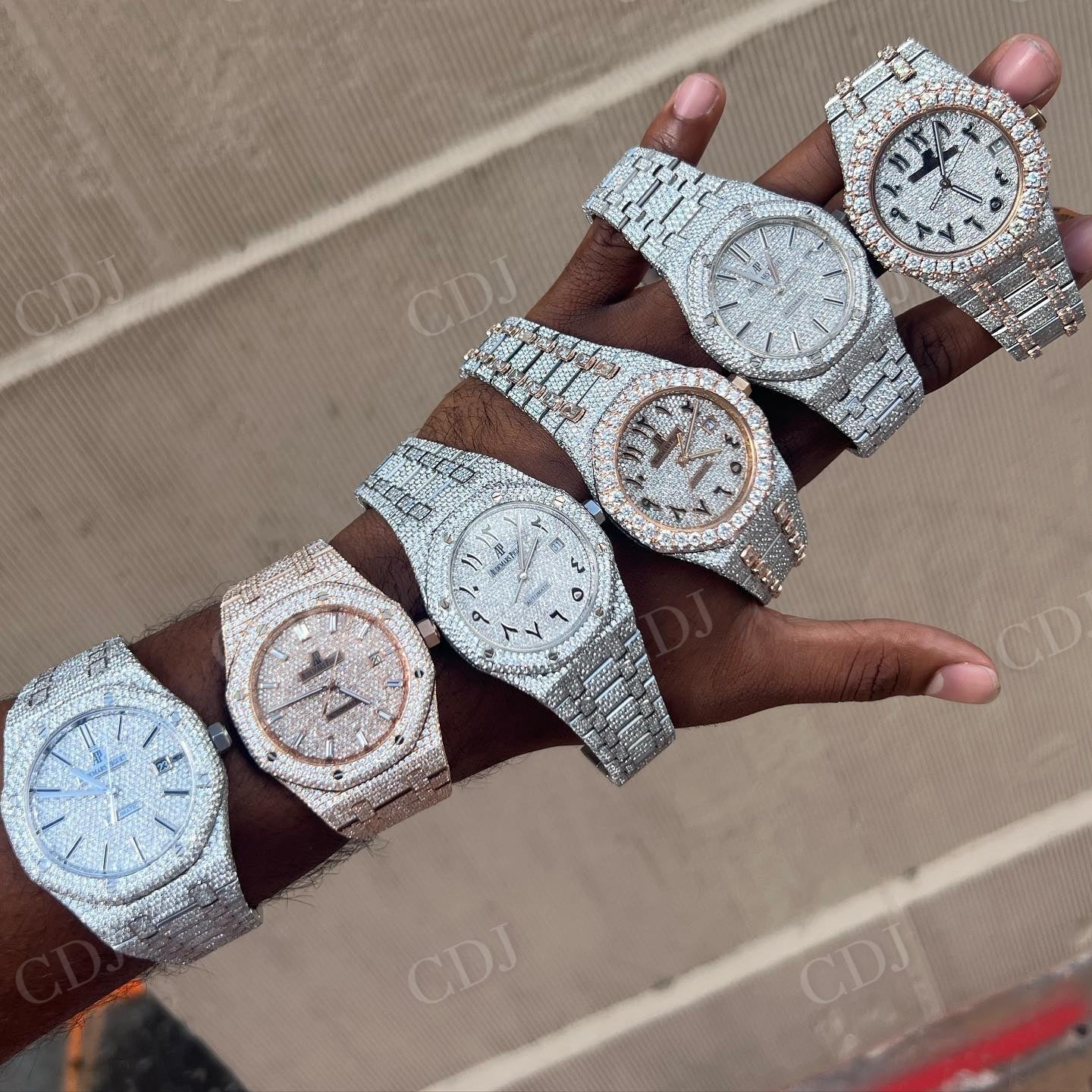 41MM Fully Iced Out VVS Certified Hip Hop Luxury AP Diamond Watches customdiamjewel