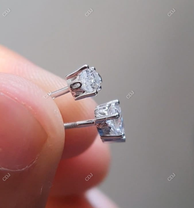 1.00 CTW Pear Cut lab-Grown Solitaire Stud Earrings