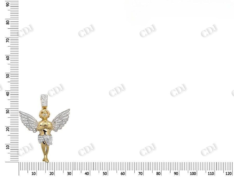 925 Sterling Silver Moissanite Praying Hands Angel Diamond Pendant Hip Hop Pendent CustomDiamJewel