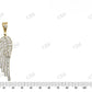 925 VVS Moissanite Single Angel Wing Diamond Pendant Charm Hip Hop Pendent CustomDiamJewel