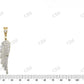 VVS Two Tone Moissanite Single Angel Wing Diamond Pendant Hip Hop Pendent CustomDiamJewel