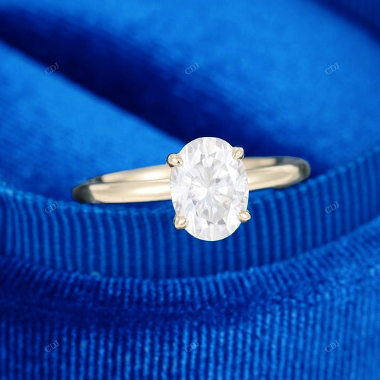 S925 Oval Cut Lab Grown Diamond Ring customdiamjewel