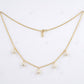 10K Yellow Gold 3.25 CTW Pear Cut Lab-Grown Diamond Dangle Station Necklace