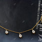 10K Yellow Gold 3.25 CTW Pear Cut Lab-Grown Diamond Dangle Station Necklace