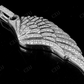 Sterling Silver Moissanite Single Angel Wing Diamond Pendant Charm Hip Hop Pendent CustomDiamJewel
