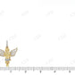 925 VVS Moissanite Two Tone Angel Praying Hands Pendant Hip Hop Pendent CustomDiamJewel