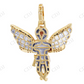 925 VVS Moissanite Two Tone Angel Praying Hands Pendant Hip Hop Pendent CustomDiamJewel