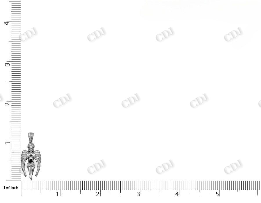VVS Moissanite Flying Angel Diamond Pendant Charm Hip Hop Pendent CustomDiamJewel