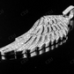 Sterling Silver Moissanite Single Angel Wing Diamond Pendant Charm Hip Hop Pendent CustomDiamJewel