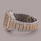 Hip Hop Rose White Automatic Cartier Santos Modified Diamond Watch customdiamjewel