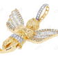 925 VVS Moissanite Two Tone Angel Praying Hands Pendant Hip Hop Pendent CustomDiamJewel