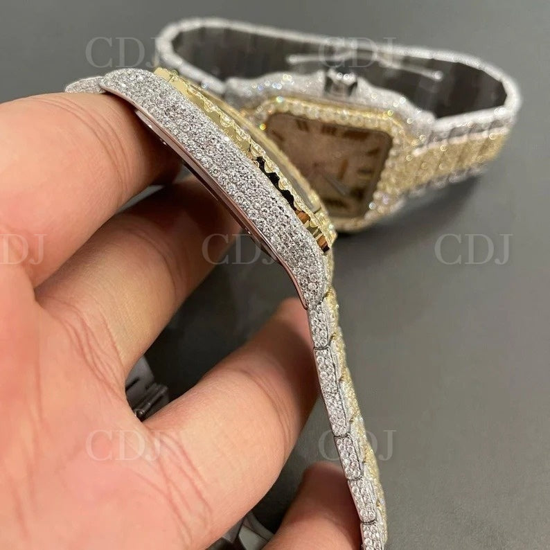 GRA Certified VVS Moissanite Cartier Watch customdiamjewel
