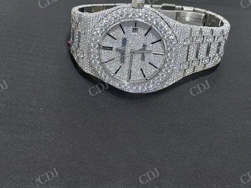 Luxury Automatic Movement Stainless Steel Iced Out Watch customdiamjewel