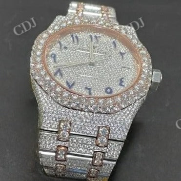 Natural Diamond Studded AP Regular Belt Watch customdiamjewel