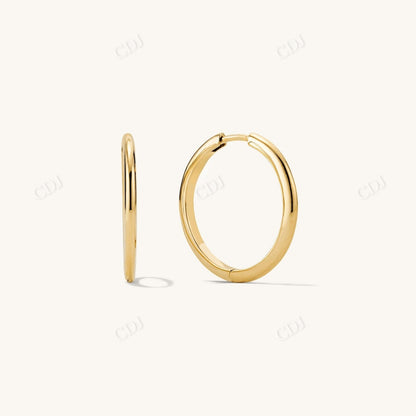 Doubnine Tube Hoop Earrings Gold Lightweight Large Earrings For Women  customdiamjewel 10 KT Solid Gold Yellow Gold 