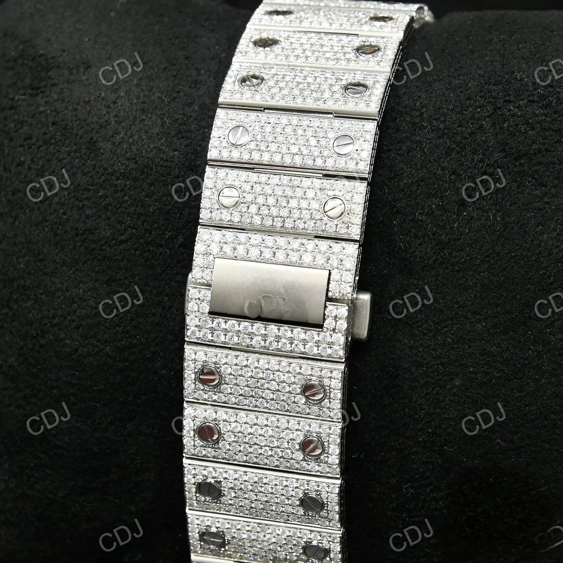Cartier Santos Roman Digit Watch customdiamjewel