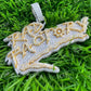 10K Yellow Gold RAD FACTORY Men's Pendant hip hop jewelry customdiamjewel   