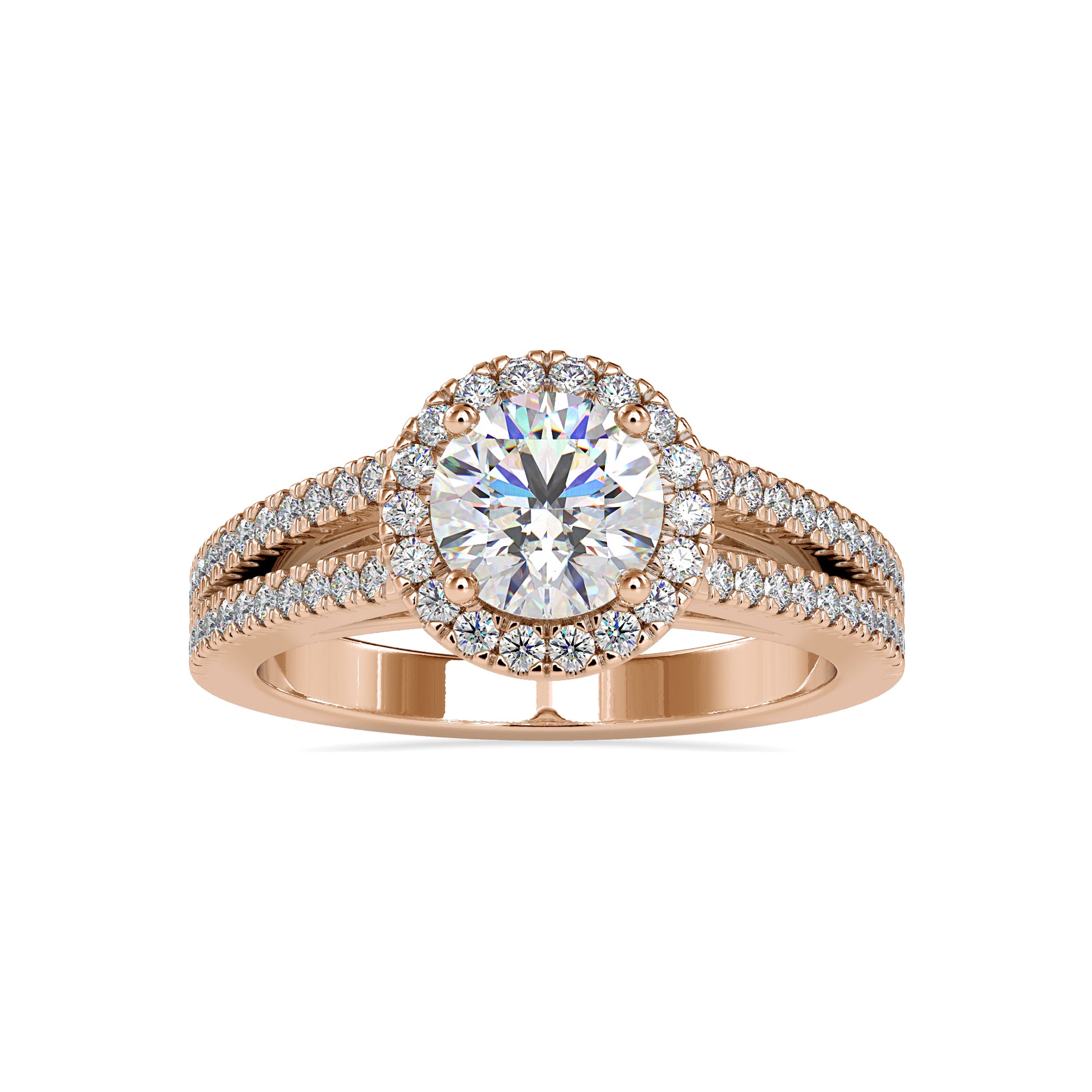 1.64CT Cluster Diamond Ring  customdiamjewel 10KT Rose Gold VVS-EF