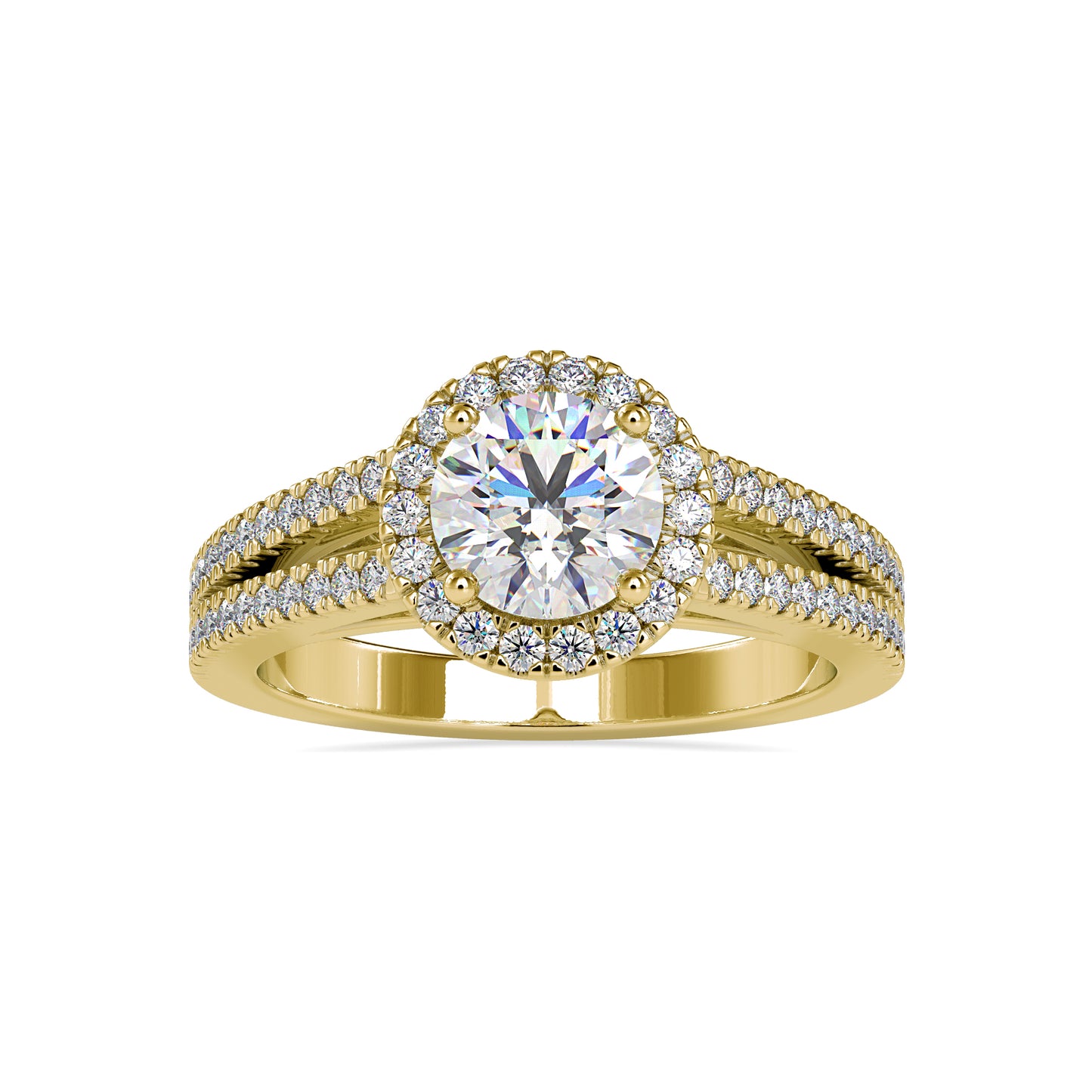 1.64CT Cluster Diamond Ring  customdiamjewel 10KT Yellow Gold VVS-EF