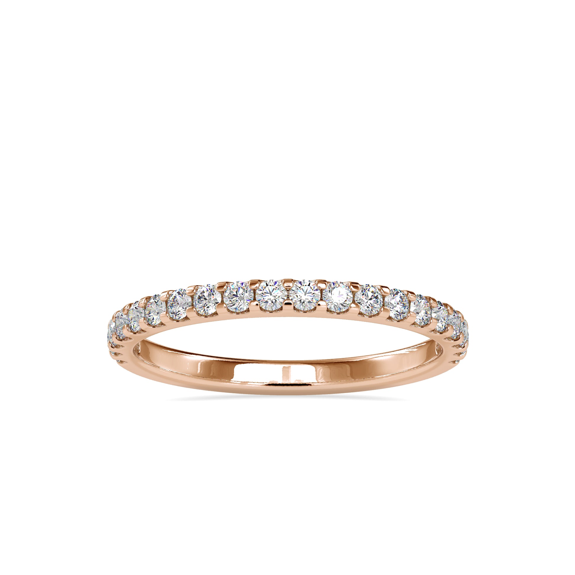 0.40CTW Half Eternity Wedding Diamond Band  customdiamjewel 10KT Rose Gold VVS-EF
