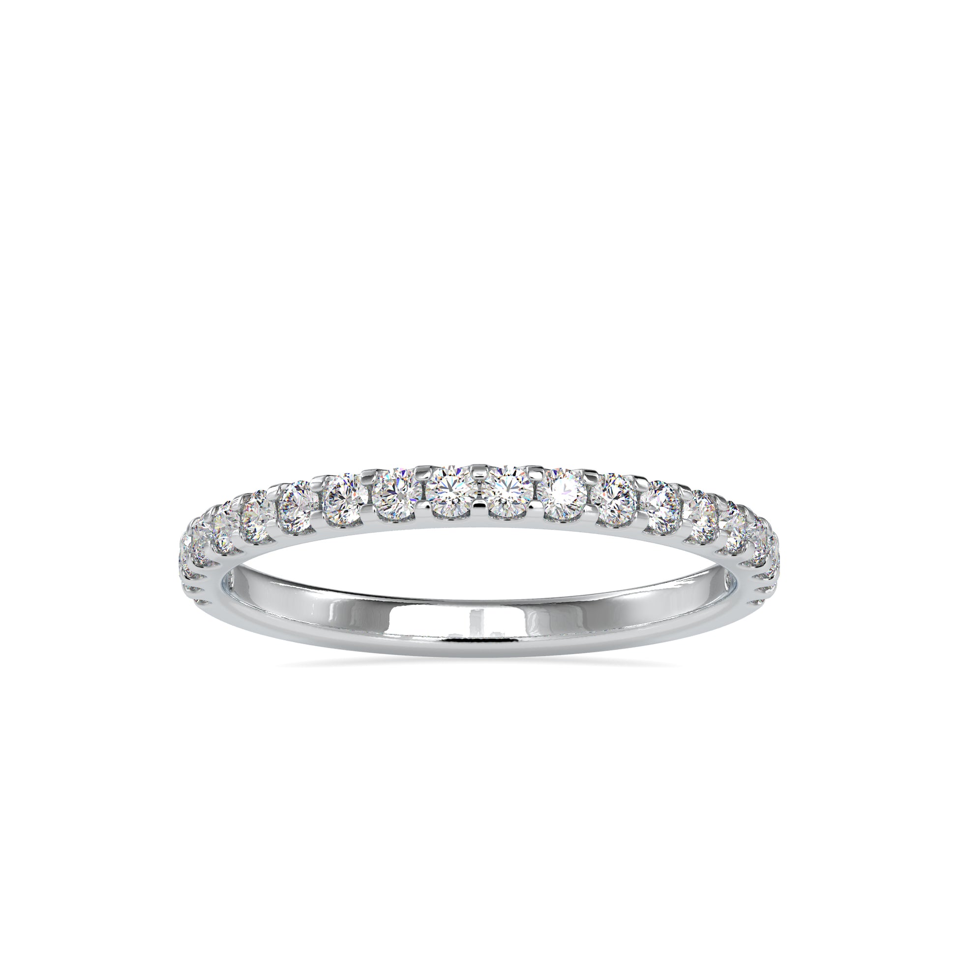 0.40CTW Half Eternity Wedding Diamond Band  customdiamjewel 10KT White Gold VVS-EF