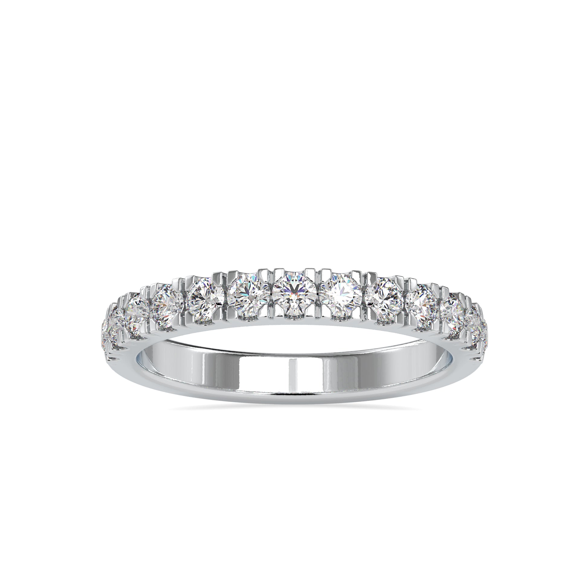 0.67CTW Round Cut Diamond Wedding Band  customdiamjewel 10KT White Gold VVS-EF