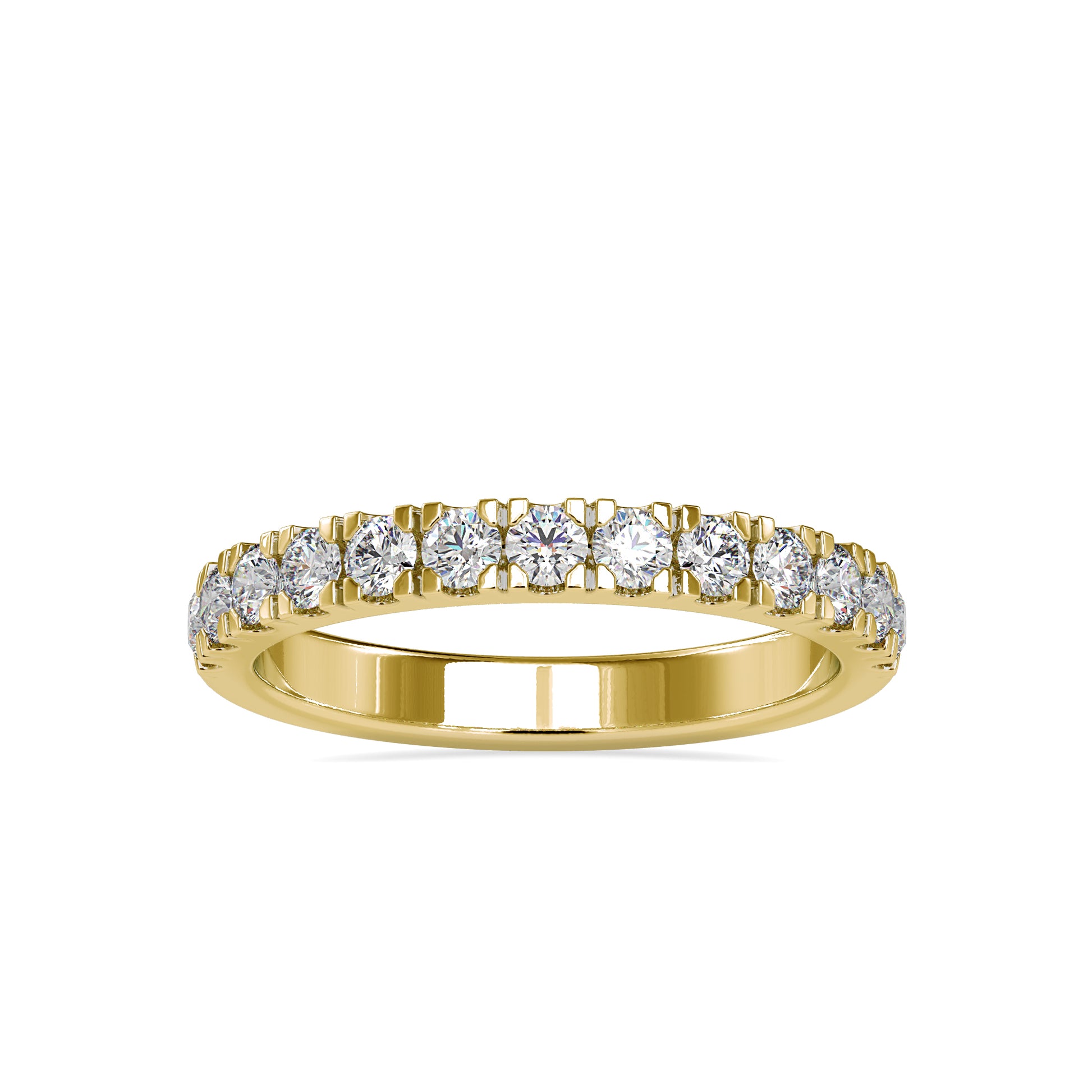 0.67CTW Round Cut Diamond Wedding Band  customdiamjewel 10KT Yellow Gold VVS-EF