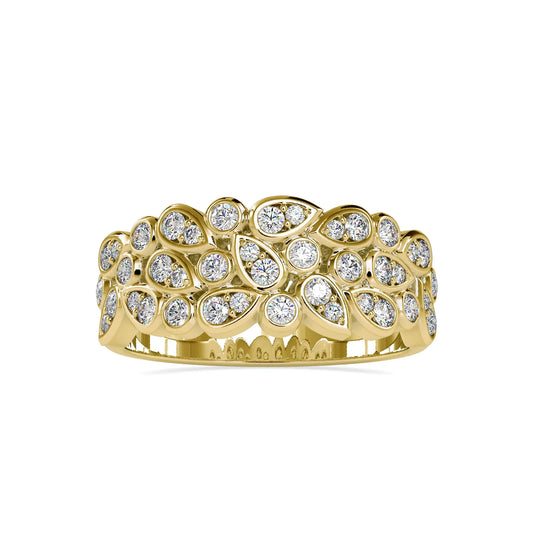 0.55CTW Designer Wedding Diamond Band  customdiamjewel 10KT Yellow Gold VVS-EF