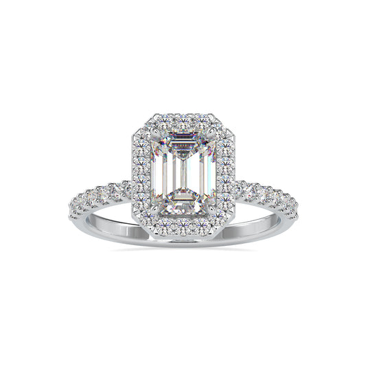 1.62CT Emerald Cut Diamond Ring  customdiamjewel 10KT White Gold VVS-EF