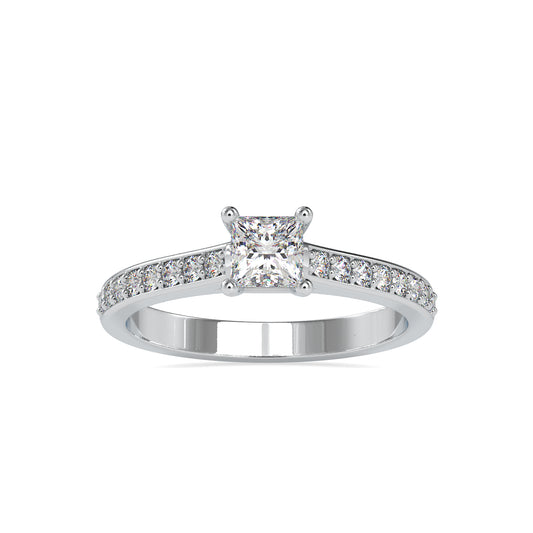 0.75CTW Princess Cut Diamond Engagement Ring  customdiamjewel 10KT White Gold VVS-EF