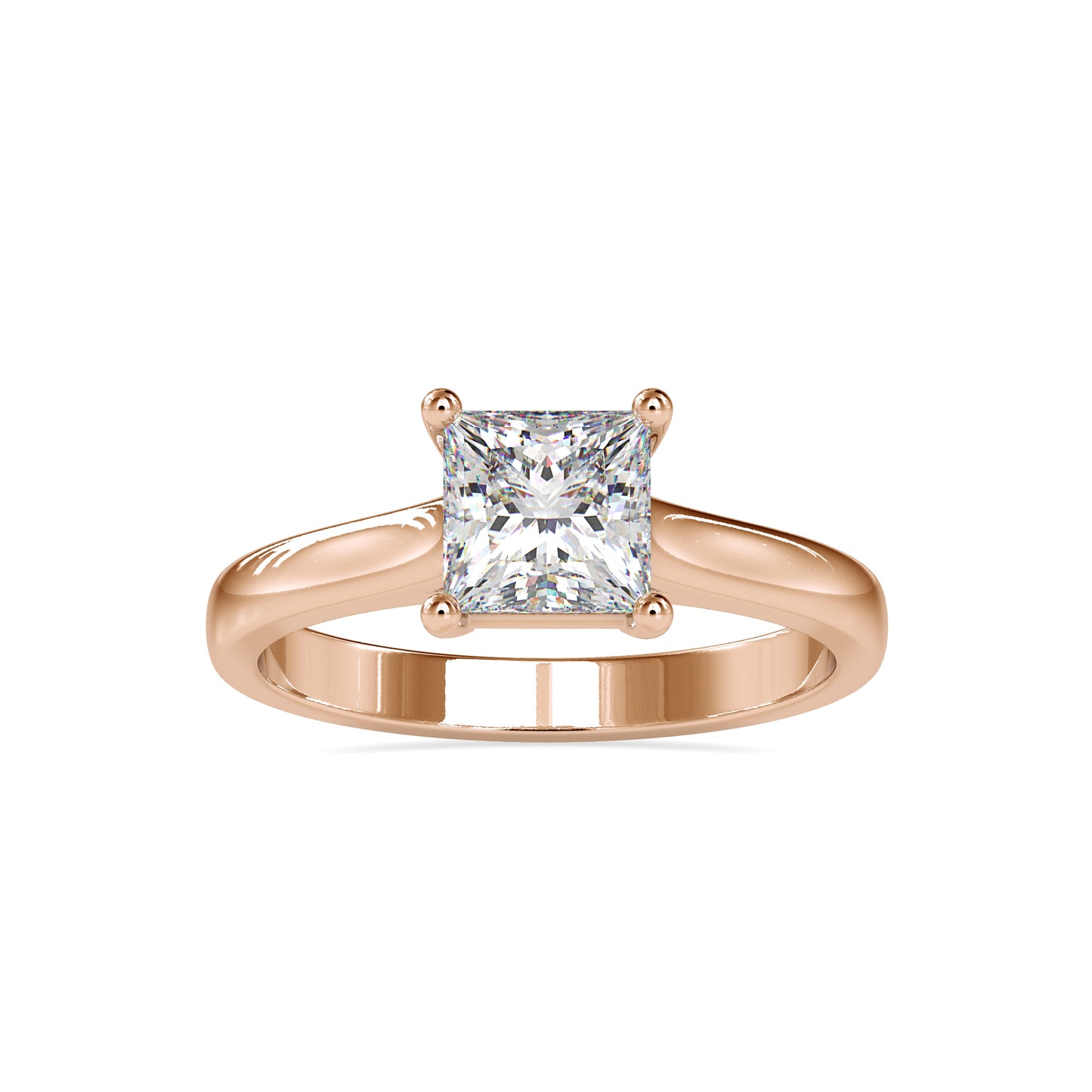1.35CT Princess Cut Solitaire Diamond Ring