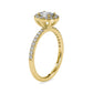 0.78CTW Oval Halo Diamond Engagement Ring