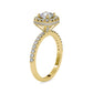 1.25CT Cushion Halo Diamond Engagement Ring