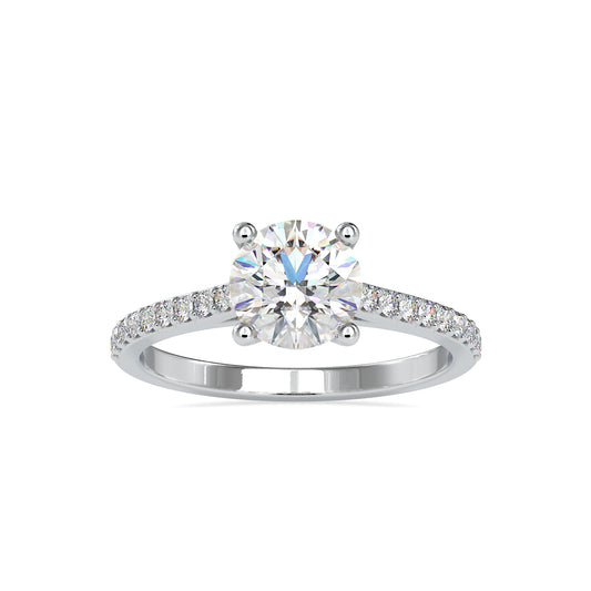 1.30CT Round Diamond Half Eternity Ring  customdiamjewel 10KT White Gold VVS-EF