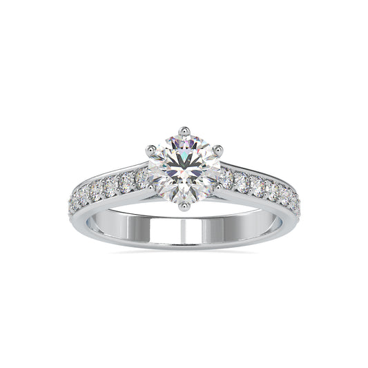 1.26CTW Round Diamond Engagement Ring  customdiamjewel 10KT White Gold VVS-EF