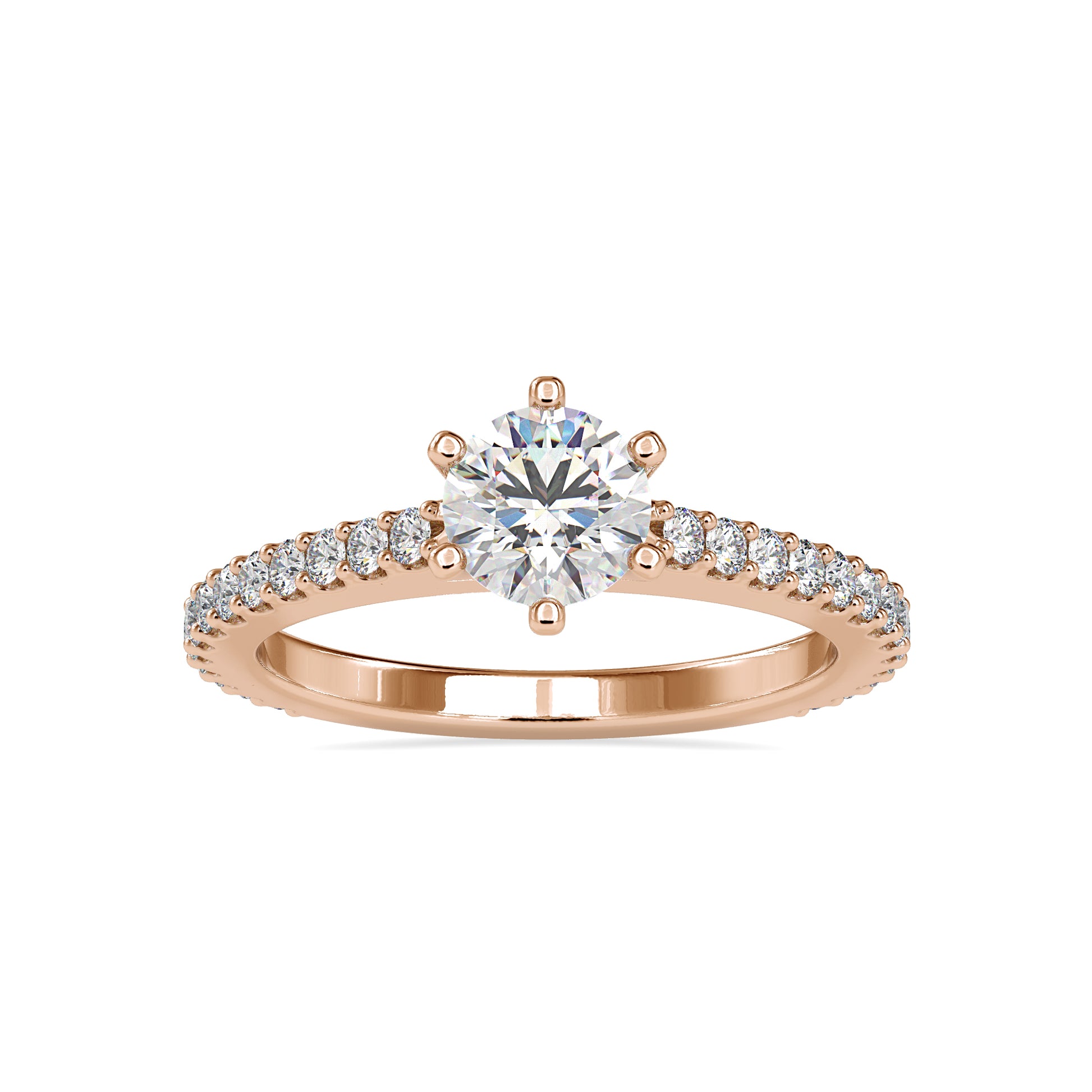 1.20CTW Diamond Engagement Ring For Women  customdiamjewel 10KT Rose Gold VVS-EF