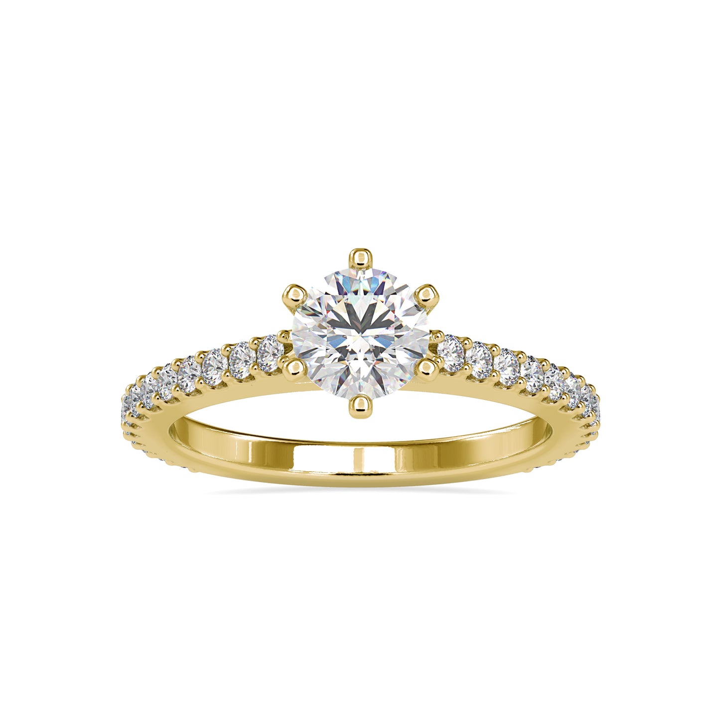 1.20CTW Diamond Engagement Ring For Women  customdiamjewel 10KT Yellow Gold VVS-EF