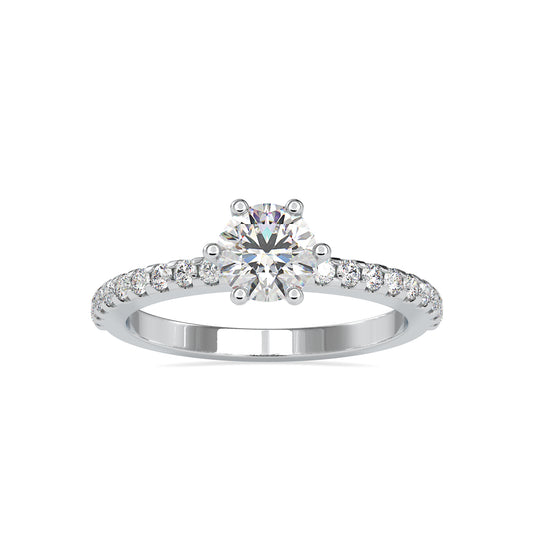 1.10CTW Brilliant Round Diamond Ring  customdiamjewel 10KT White Gold VVS-EF