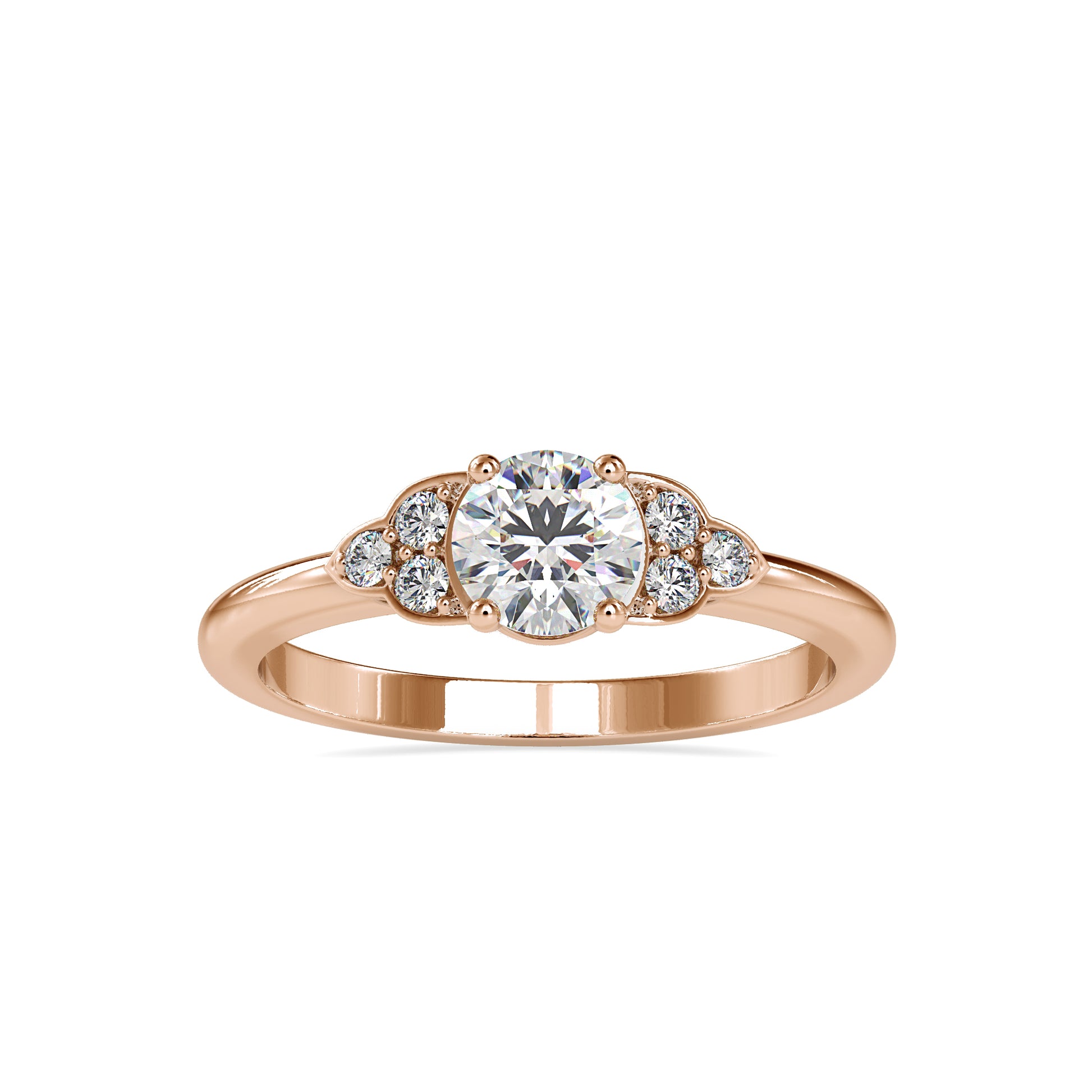0.61CTW Round Diamond Engagement Ring  customdiamjewel 10KT Rose Gold VVS-EF