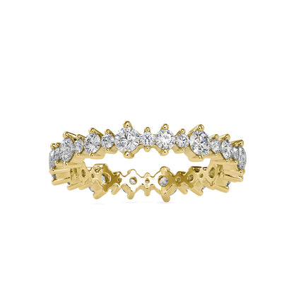 1.16CTW Cluster Diamond Wedding Band  customdiamjewel 10KT Yellow Gold VVS-EF