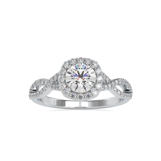 1.18CTW Split Shank Diamond Engagement Ring  customdiamjewel 10KT White Gold VVS-EF