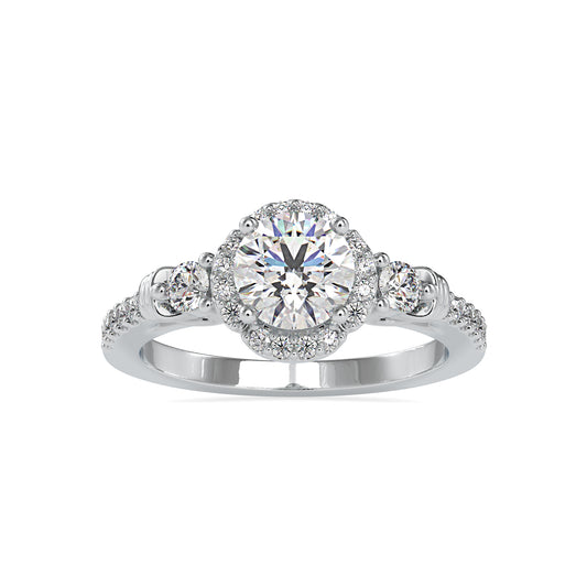 Cluster Diamond 1.53CT Engagement Ring  customdiamjewel 10KT White Gold VVS-EF
