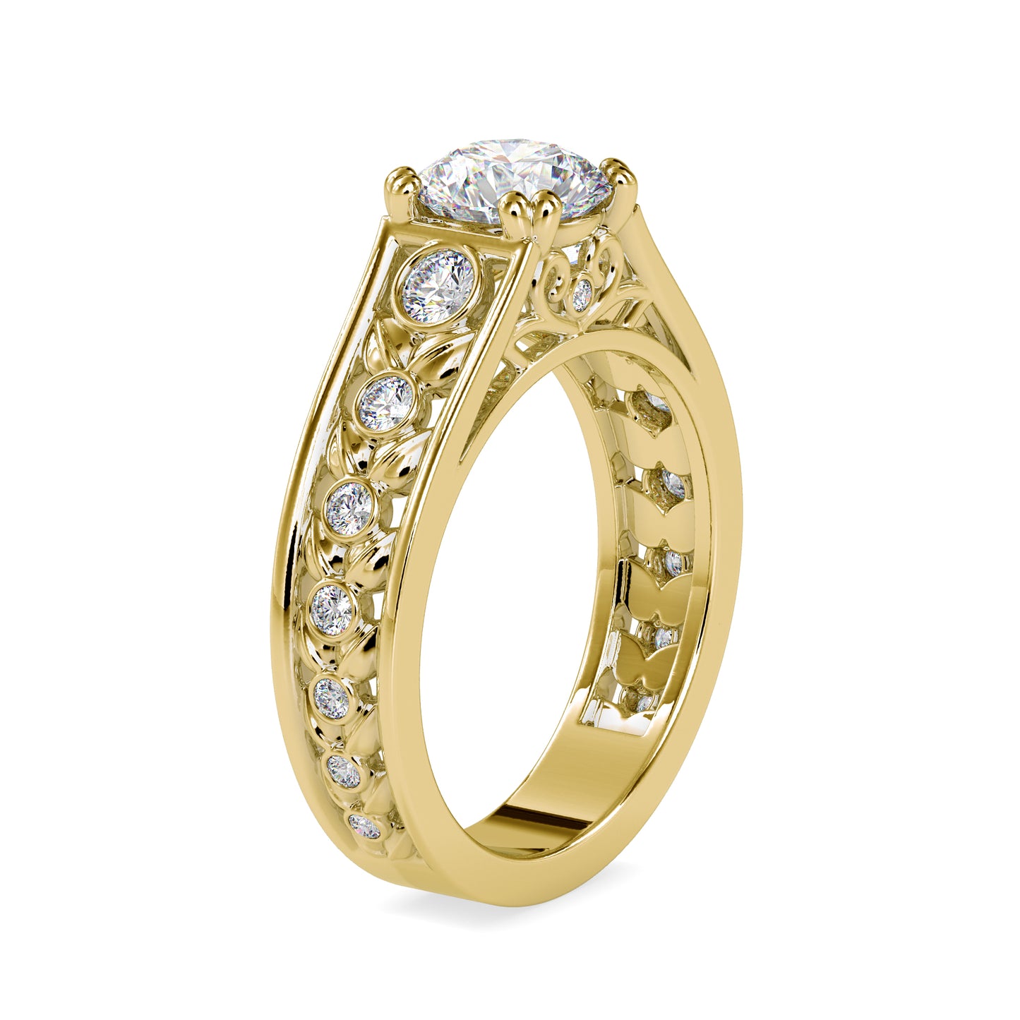 Antique Style 1.43CT Diamond Engagement Ring