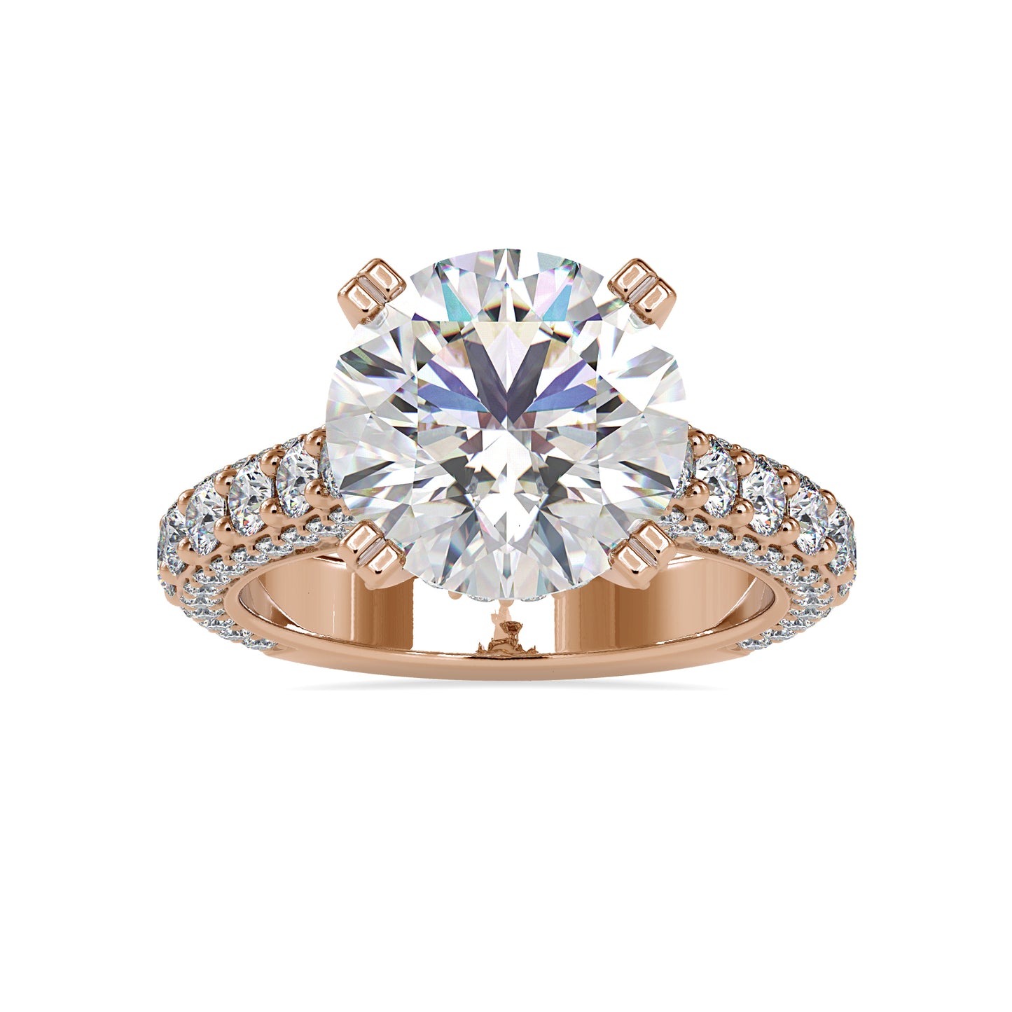Eternity 6.82CT Diamond Hidden Halo Engagement Ring