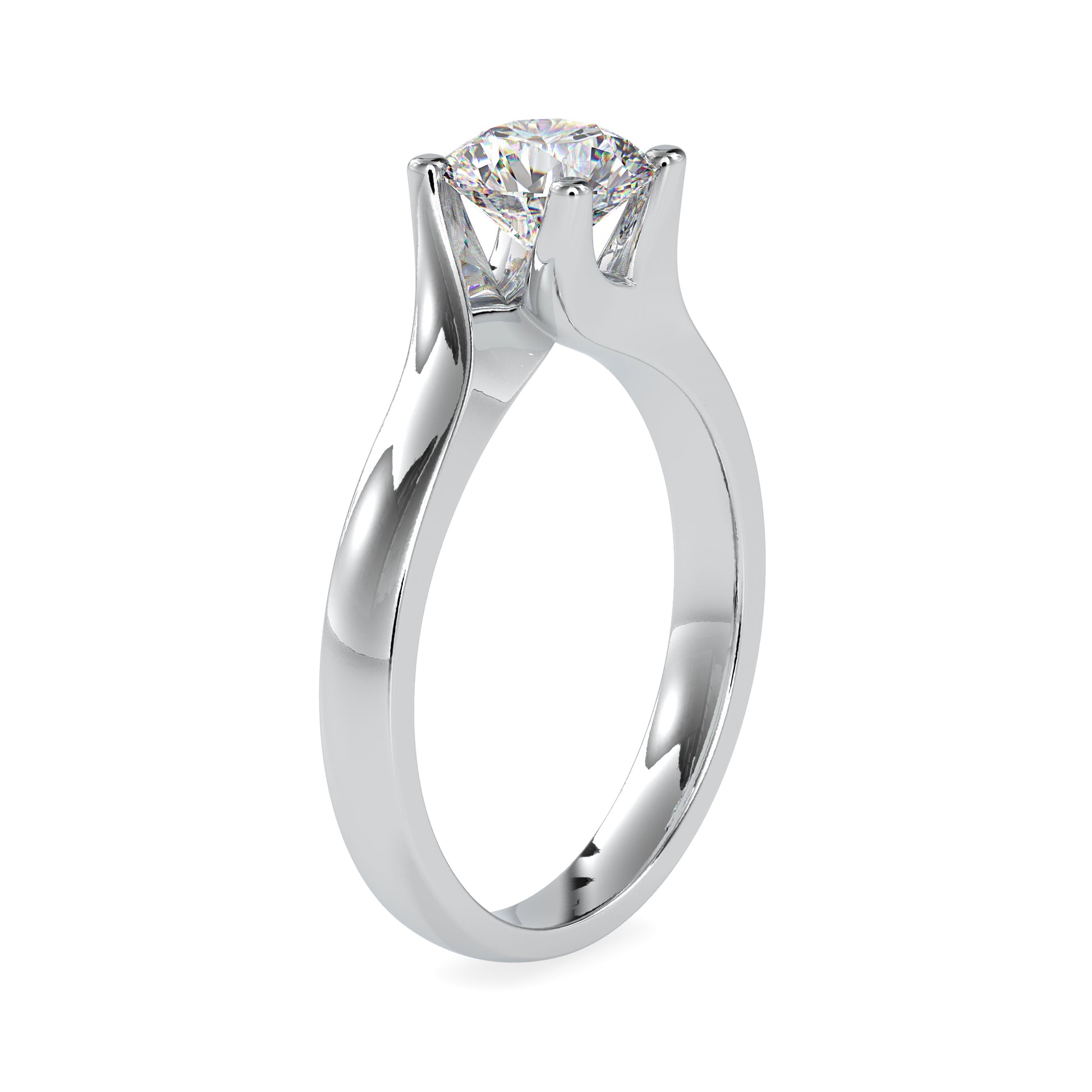 1.13CT Round Cut Bypass Style Diamond Ring  customdiamjewel   