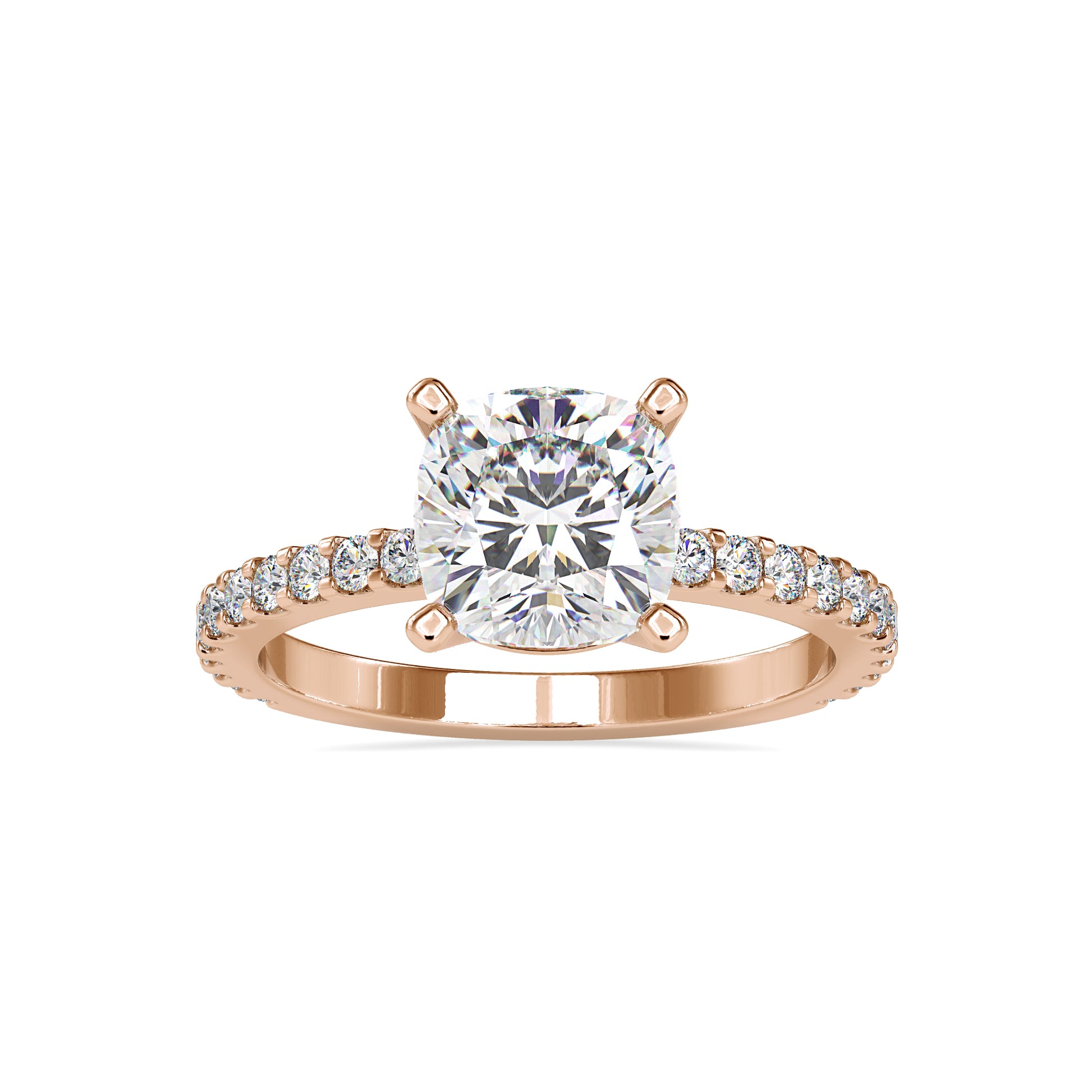 Round 2.82CT Eternity Diamond Engagement Ring  customdiamjewel 10KT Rose Gold VVS-EF