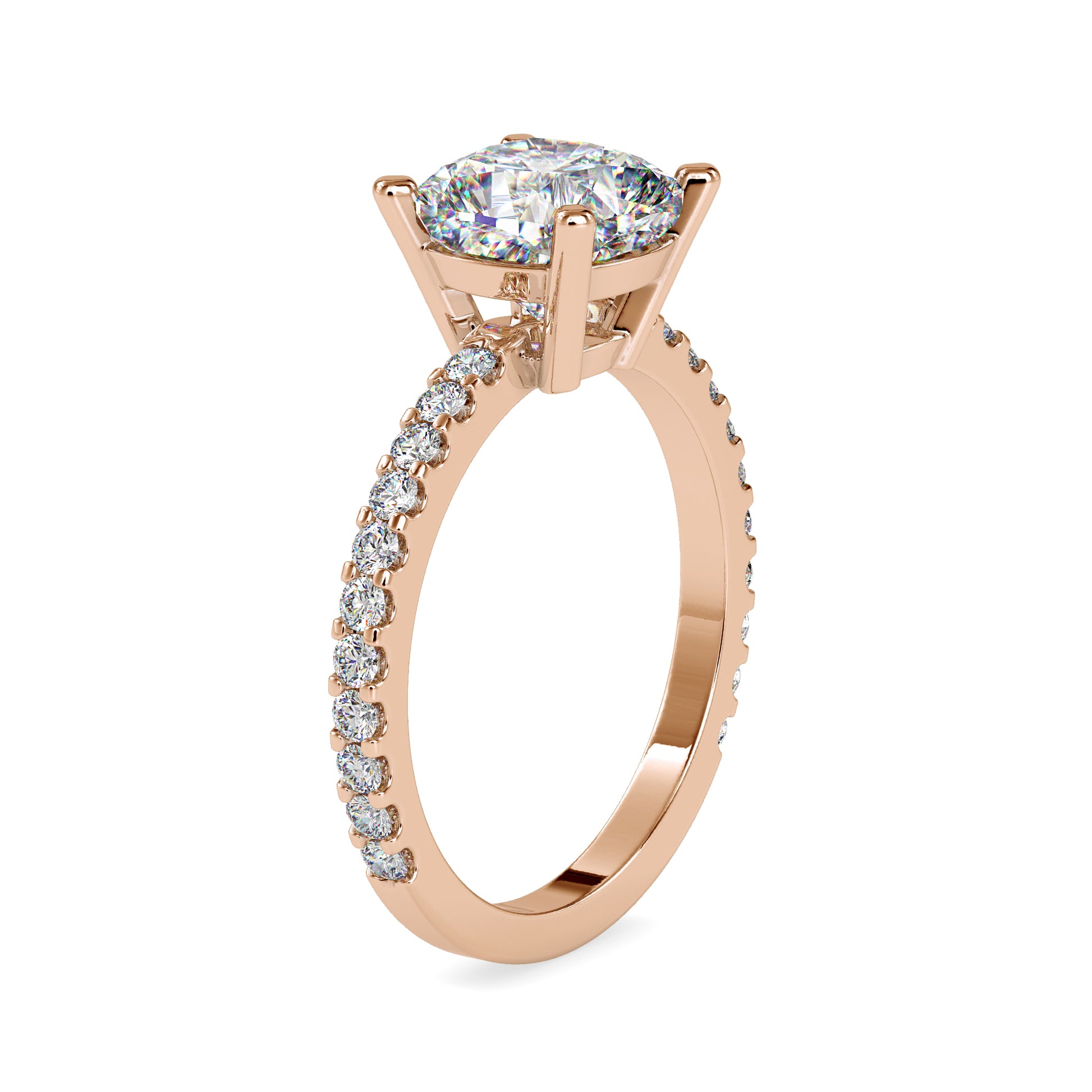 Round 2.82CT Eternity Diamond Engagement Ring  customdiamjewel   