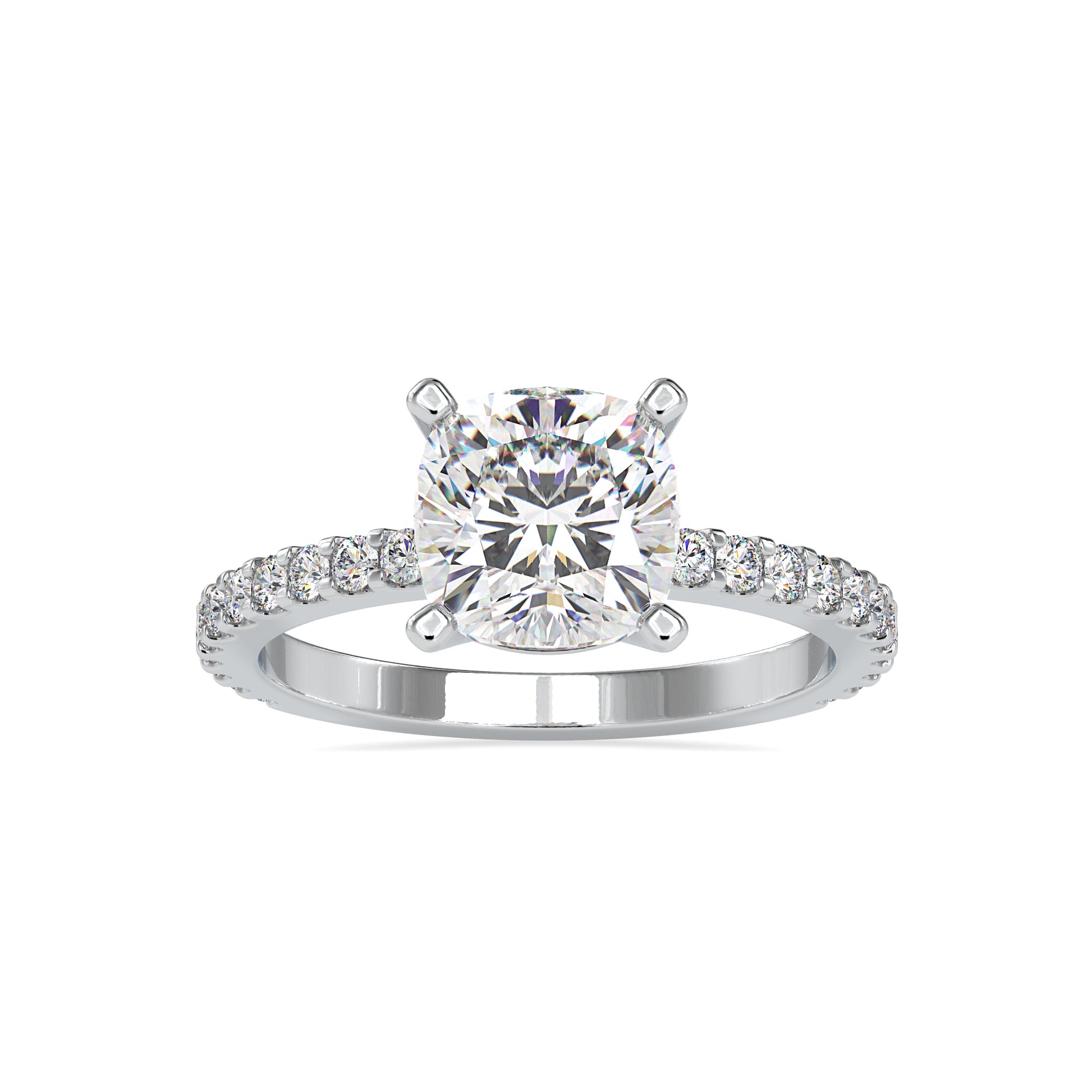 Round 2.82CT Eternity Diamond Engagement Ring  customdiamjewel 10KT White Gold VVS-EF