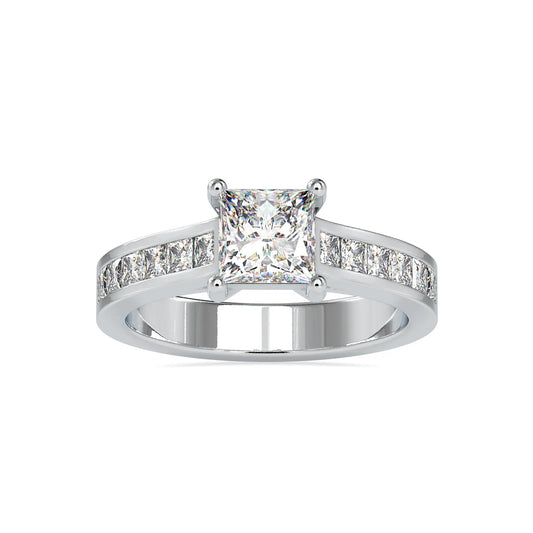 2.05CT Princess Cut Diamond Ring  customdiamjewel 10KT White Gold VVS-EF